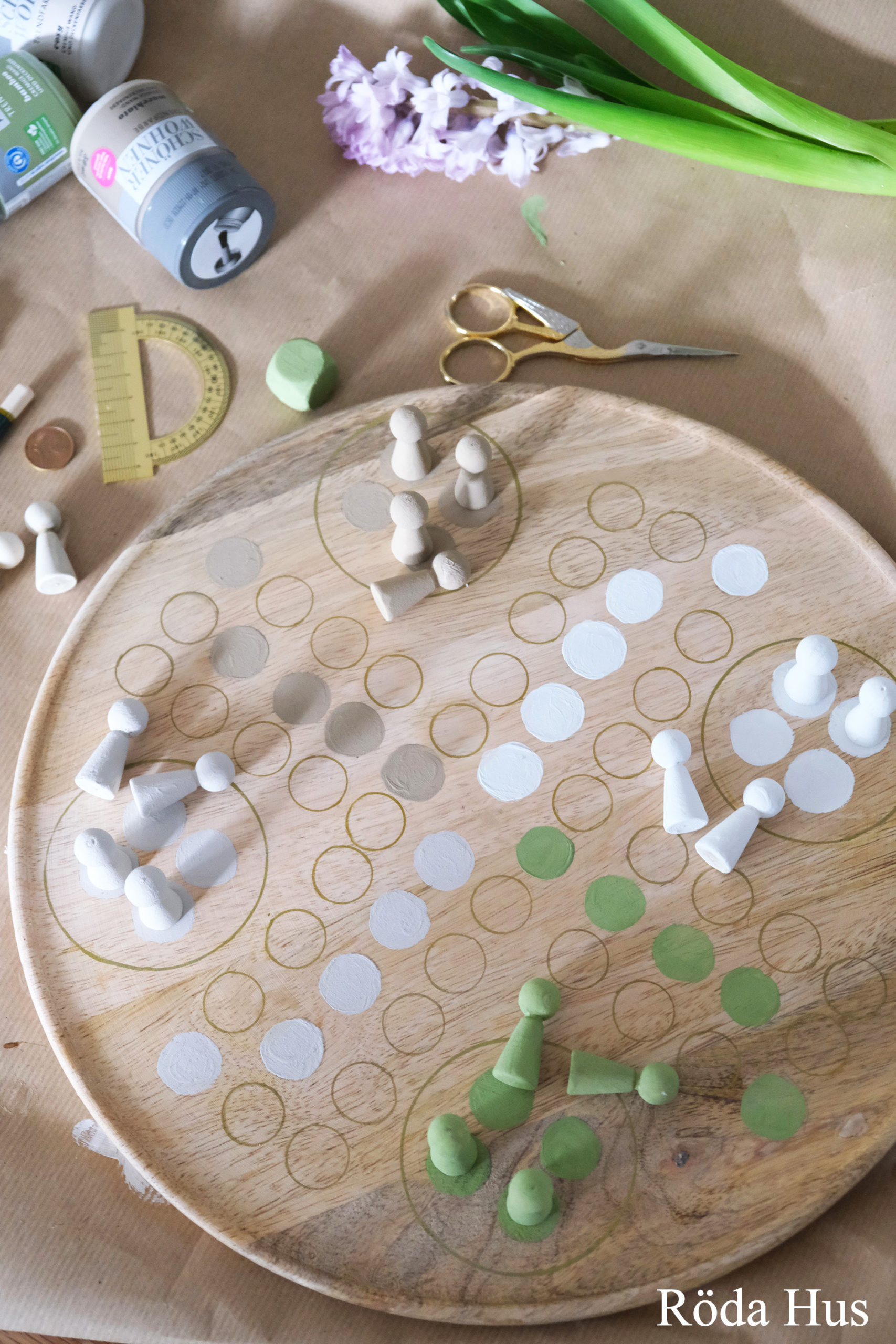  DIY- „Mensch ärgere Dich nicht“ – Spiel – Röda Hus Motiv 